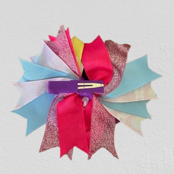 Easter Eggs Yellow Polka Dot Boutique Deluxe Bow  (2) - Picture 2 of 2